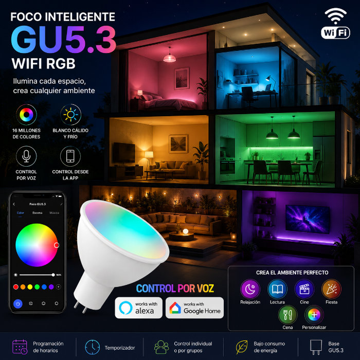 Foco Led WIFI GU5.3 - Imagen 4