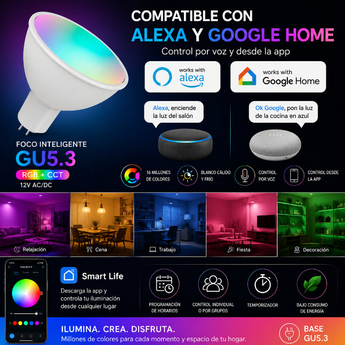 Foco Led WIFI GU5.3 - Imagen 5