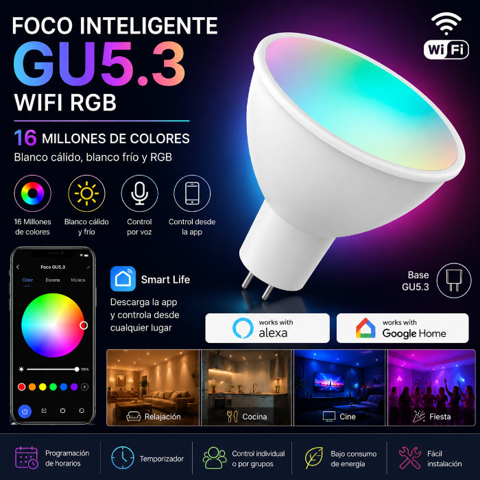 Foco Led WIFI GU5.3 - Imagen 3